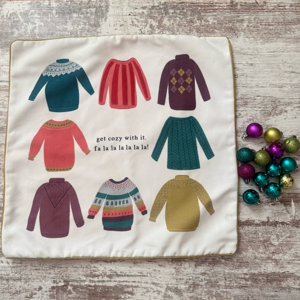 Kitschy Holiday Pillowcase & Christmas Ornament Set